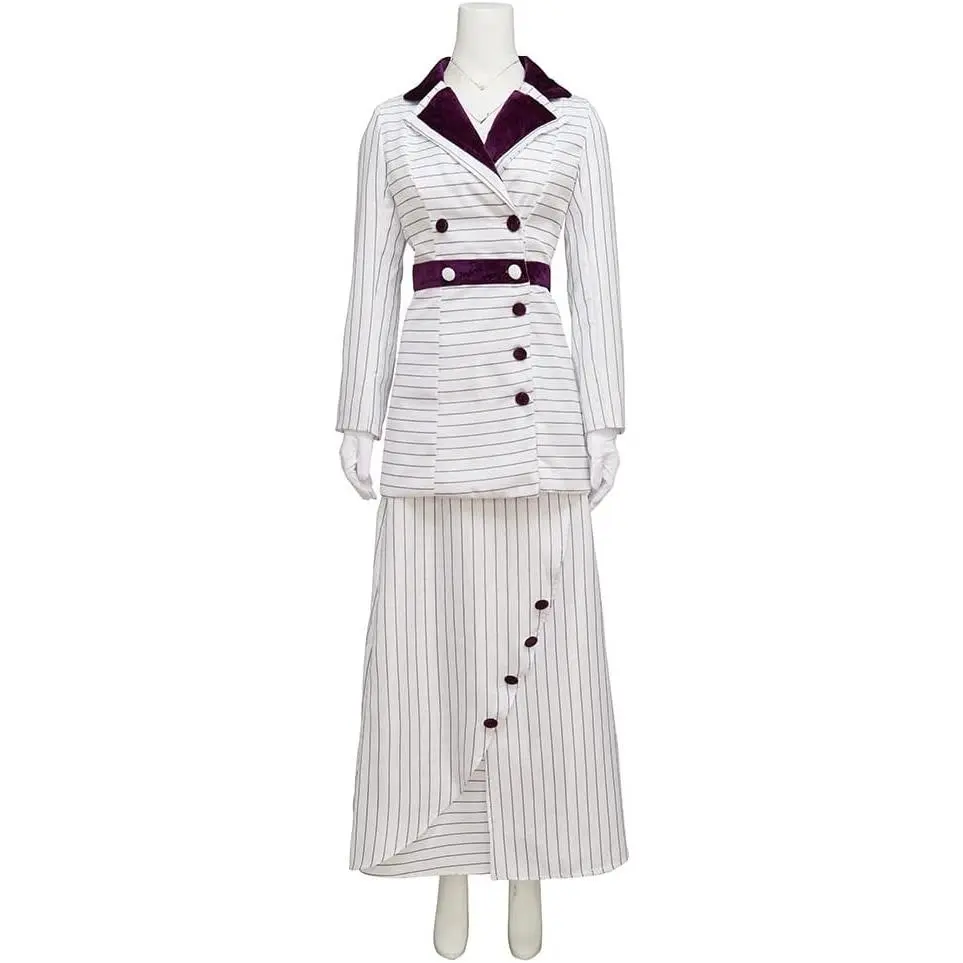 Titanic Rose Cosplay Costume Dress Rose Dewitt Bukater Titanic Costume Purple Stripes Dress Outfuit for Women