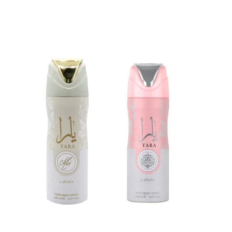 Lataffa 2-Pc Yara + Yar Moi Scented Body Deodorizing Spray Set for Adults, 200 ml, Daily Floral-Peach Aroma, Odor-Fighting Deodorant Perfume Fragrance (Beauty & Personal Care, Bath & Body Care, Deodorants & Antiperspirants)