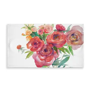 360 stand Durable Botanical Pink Watercolor Floral Tablecloth - 58x102 in, Elegant Drape, Stunning Design, Indoor & Outdoor Use for Garden Setting Floral Oasis Furniture & Outdoor Tables