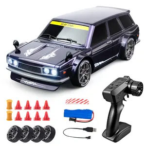 High-speed drift racer with wireless remote control and four-wheel drive power. Features high-brightness LED headlights and a shock-resistant PVC elastic body. the perfect gift for boys and girls. toy  car  for  kids