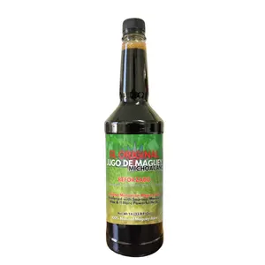 Maguey Juice - Enhanced Maguey Juice with Soursop, Graviola, Moronel, Cancerina, Aloe - Michoacano Tarasco 1 lt (33.3Fl Oz) Roasted (Enhanced)