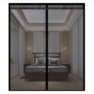 Magically Operating (No-Drill) Anti-Mosquito Magnetic Screen Door Curtain Suitable for Bedroom/Kitchen - Strip Insect Proof Barrier, Door Partition Curtain