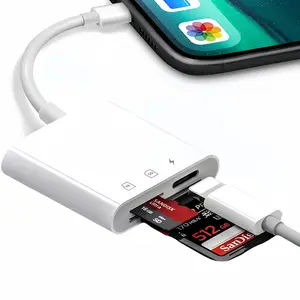 3 in 1 SD Card Reader, USB C to SD Card Reader, OTG Cable, Memory Card Converter, Multifunctional SD Card/TF Card Slot, Charging & Reading Card