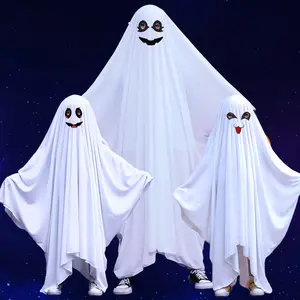 Three Different Face Expressions Ghost Cape Set, Halloween Costume Accessories, Spooky Party, Fun and Unique Design