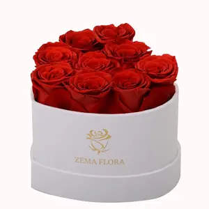 Preserved red rose box Rose Wedding Scent Colorful Decoration Kitchen