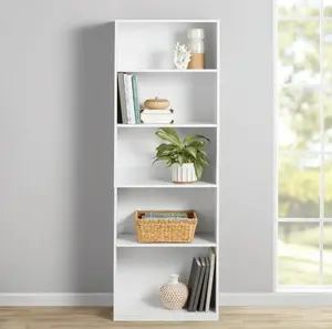 Mainstays 5-Shelf Bookcase with Adjustable Shelves , Storage Shelves