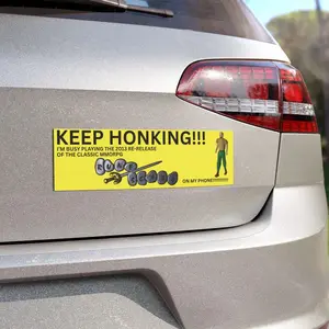 Funny RuneScape Car Magnet, Keep Honking Im Busy Gaming, OSRS Meme Bumper Gift for Gamers, for Osrs, Runescape player Funny Auto Accessory