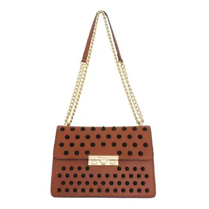 Bandit Chain Crossbody in Cognac