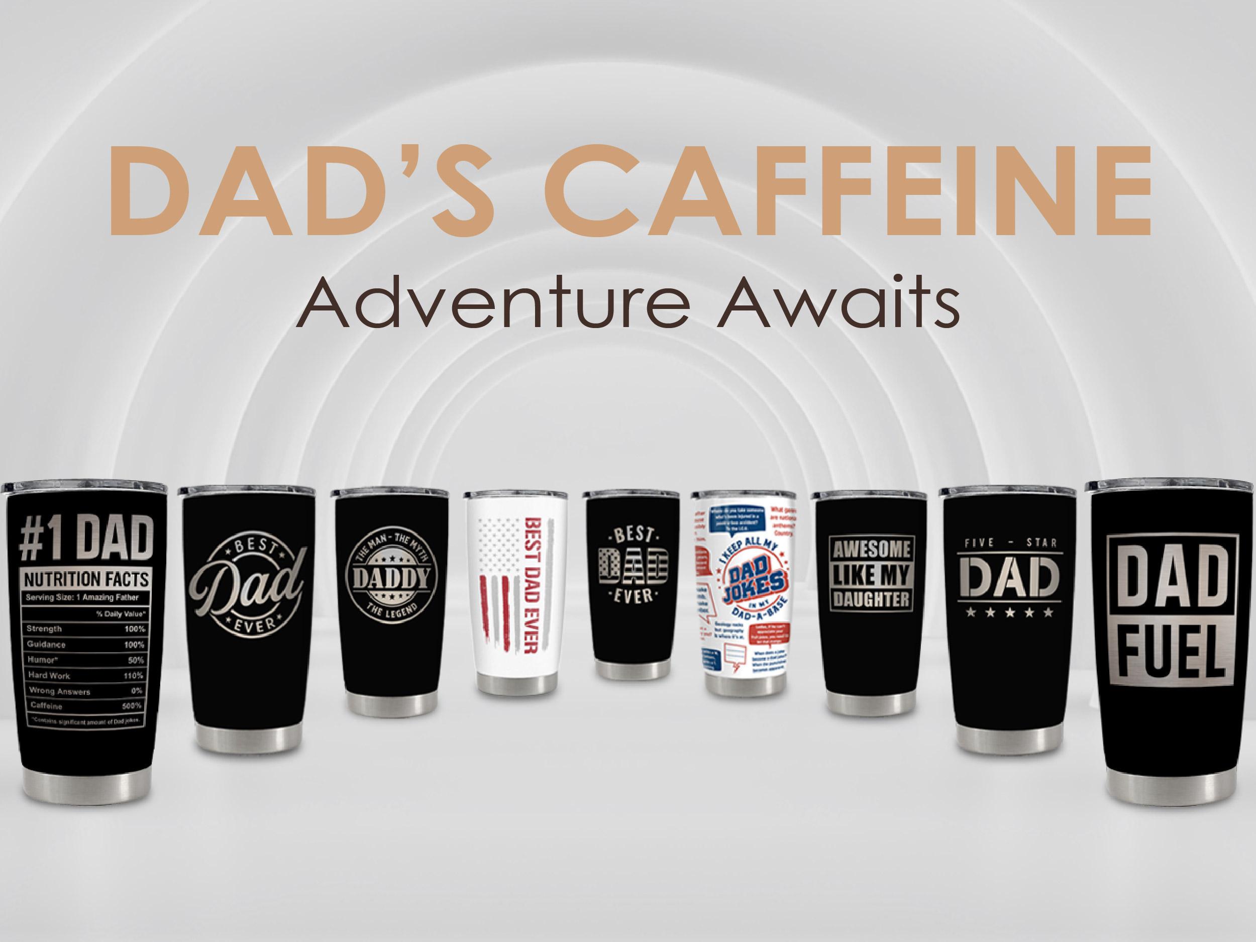 SANDJEST Dad Collection 20oz Tumbler with Lid, Stainless Steel Insulated Vacuum Cup, Double Wall Coffee Travel Mug for Birthday Men Father's Day Gift