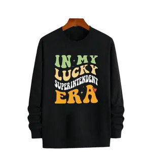 Lucky Superintendent Era Men’s Long Sleeve Sweatshirt – Lightweight, Comfortable Black Casual Wear, Perfect for Outdoor Activities, Office, Dates, and Father’s Day Gift