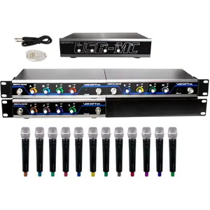 VocoPro USB-MC Digital-Quad 12-Channel Wireless Microphone System with 12 Handheld Mics for Streaming & Recording Cordless 900MHz Frequency Band