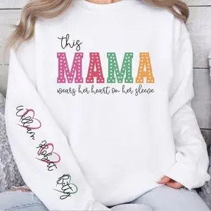 Mama Custom Name sweatShirt, Personalized Mom Shirt, Mothers Day Gift Shirt, Custom Names Shirt, Mom Life Shirt