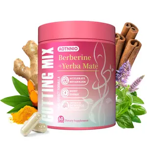 Cutting capsule Mix | Berberine, Chromium, 5-HTP, Yerba Mate & Magnesium | Strawberry Açaí Flavor  60 Servings, summervibes