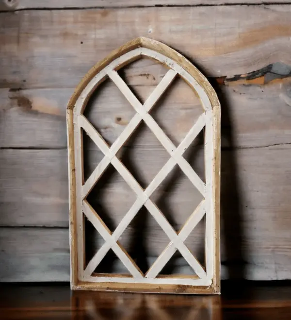30 Artisan White Wood Arch - Unique Handmade Design