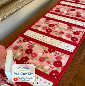 Sew in Love 12"x43" Quilt-As-You-Go Valentine Table Runner Kit