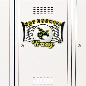 Volleyball Net Locker Decoration Customizable Team Pride Sign Hangable with Magnets for Schools and Sports Events Personalized Team Designs Premium Quality Materials Easy Installation