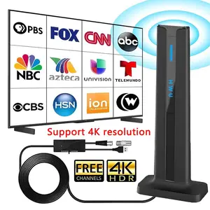TV Antenna Indoor for All Smart TVs for Long Range and HD Digital with Amplifier Signal for Local Channels Supports 4K 1080P