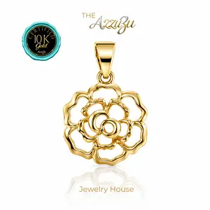 10K Open Layered Rose Gold Pendant