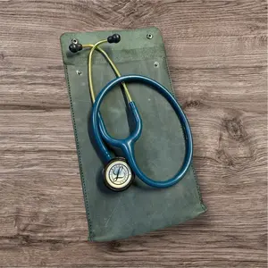 Stethoscope Case - Durable Green Leather Holder for Medical Professionals