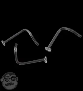 Clear Curved Glass Nose Ring