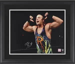 Rob Van Dam WWE Framed Autographed 16" x 20" Thumb Pointing Pose Photograph - Fanatics Authentic Certified