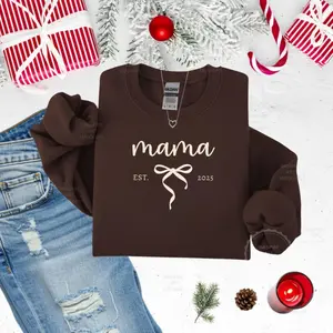 Custom Year Mama Sweatshirt, Christmas Gift for Mom, Mothers Day Gift, New Mom Gift, Baby Shower Gift, Mom Shirt, Pregnancy Announcement