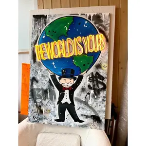 Neon sign, Monopoly art, The world is yours, Neon art, Light sign, Money pop art, Pop art neon sign Illuminated Lantern