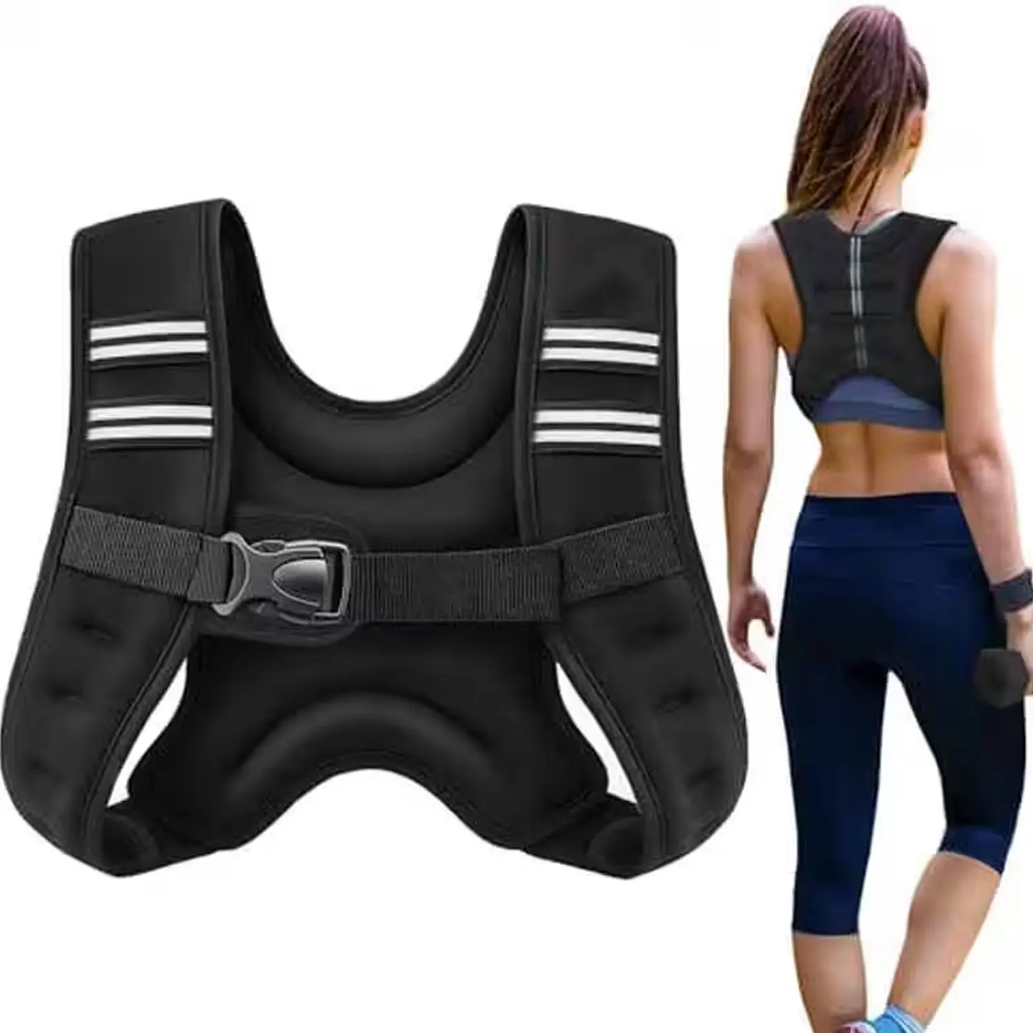 Weighted Vest Weight Vest for Men Women, Body Weight Vests Adjustable for Running, Training Workout, Jogging, Walking
