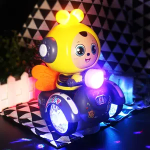 Kids Toys, Toddler Toys, Cartoon Electric Honey Bee Vehicle Car Toy Change Face, Play Music, Dazzling Light, Toy For Ages 2+, Holiday/Birthday/Christmas Gifts Idea For Kids For 2+ Year Old Boys Girls