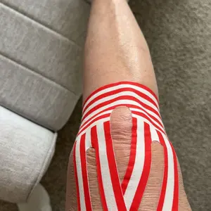 Precut Kinesiology Tape for Knees, 10 Pcs - Knee Support & Stability, Knee Pain Relief Athletic Tape - Waterproof & Elastic, Breathable Hypoallergenic Latex-Free Tape, Black Training Basketball