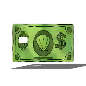 Sponge Bob Debit Card Skin/Sticker - High Quality Vinyl, Original Design, Ideal for Personalization.