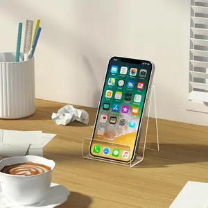 6 Pack Clear Acrylic Book Stand Easel Display Holder for Albums CD Magazines Postcards Pictures Artworks Phones Tablets Premium Quality Stable Lightweight Easy Storage Transparent Durable