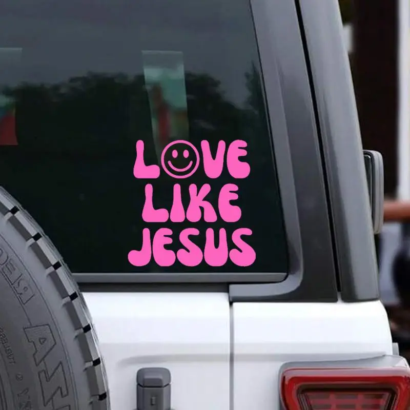Car Sticker, 1 Count Love Like Jesus Sticker, Funny Car Decorative Decals for Window Rear Glass Decoration, Car Decorative Accessories