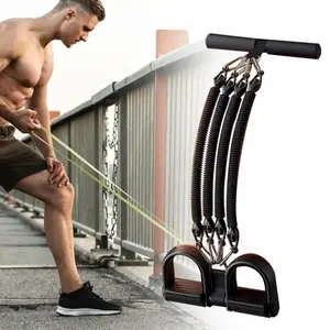 Professional Resistance Strap Set - 4 25-pound Resistance Straps with A Total Weight of 100 Pounds, Including Pedal Straps and Handles, Suitable for Home Fitness