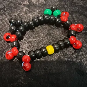 Hello Kitty Inspired Pony Bead Elastic Lanyard