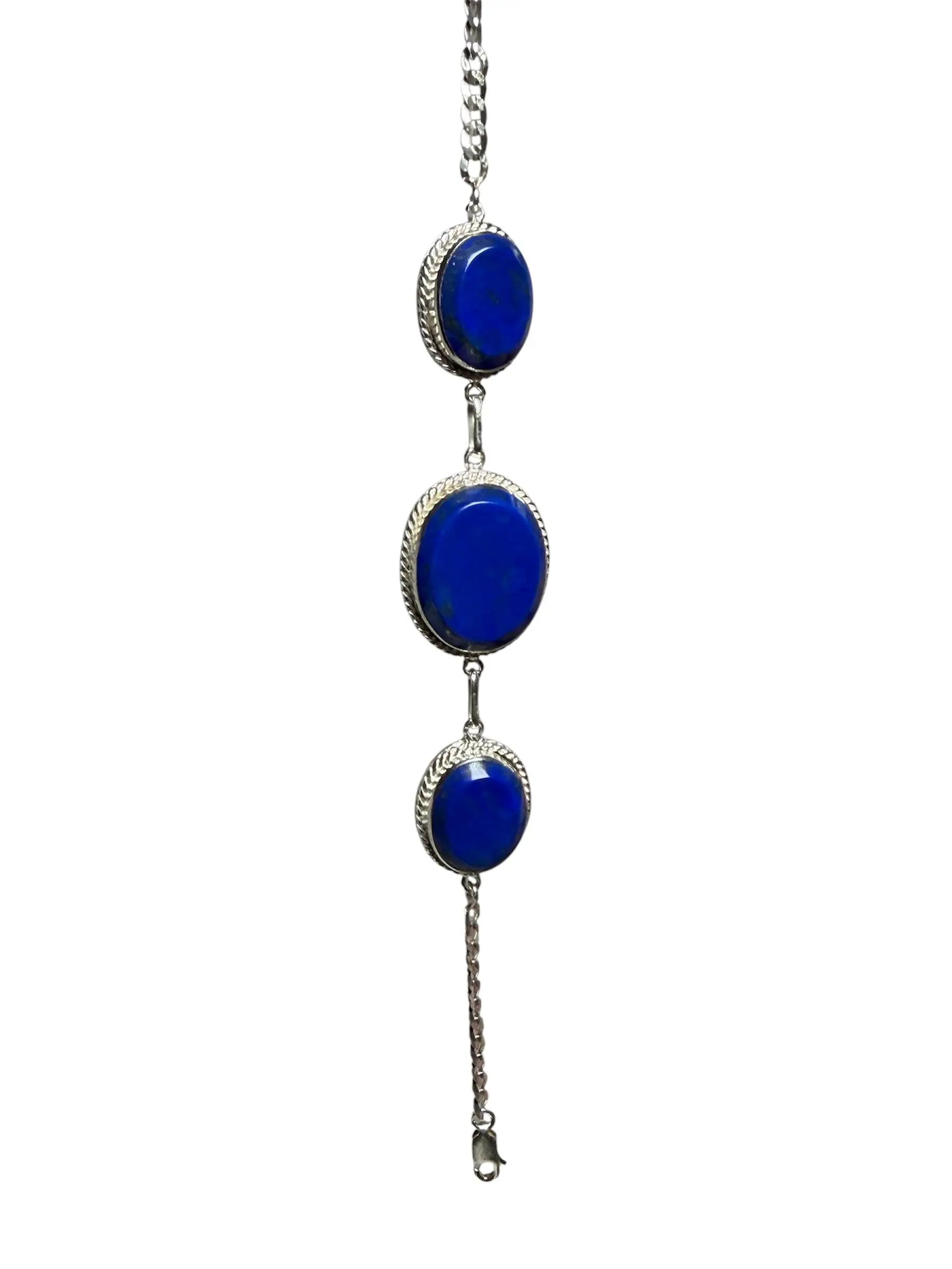 Lapis lazuli bracelet with sterling silver