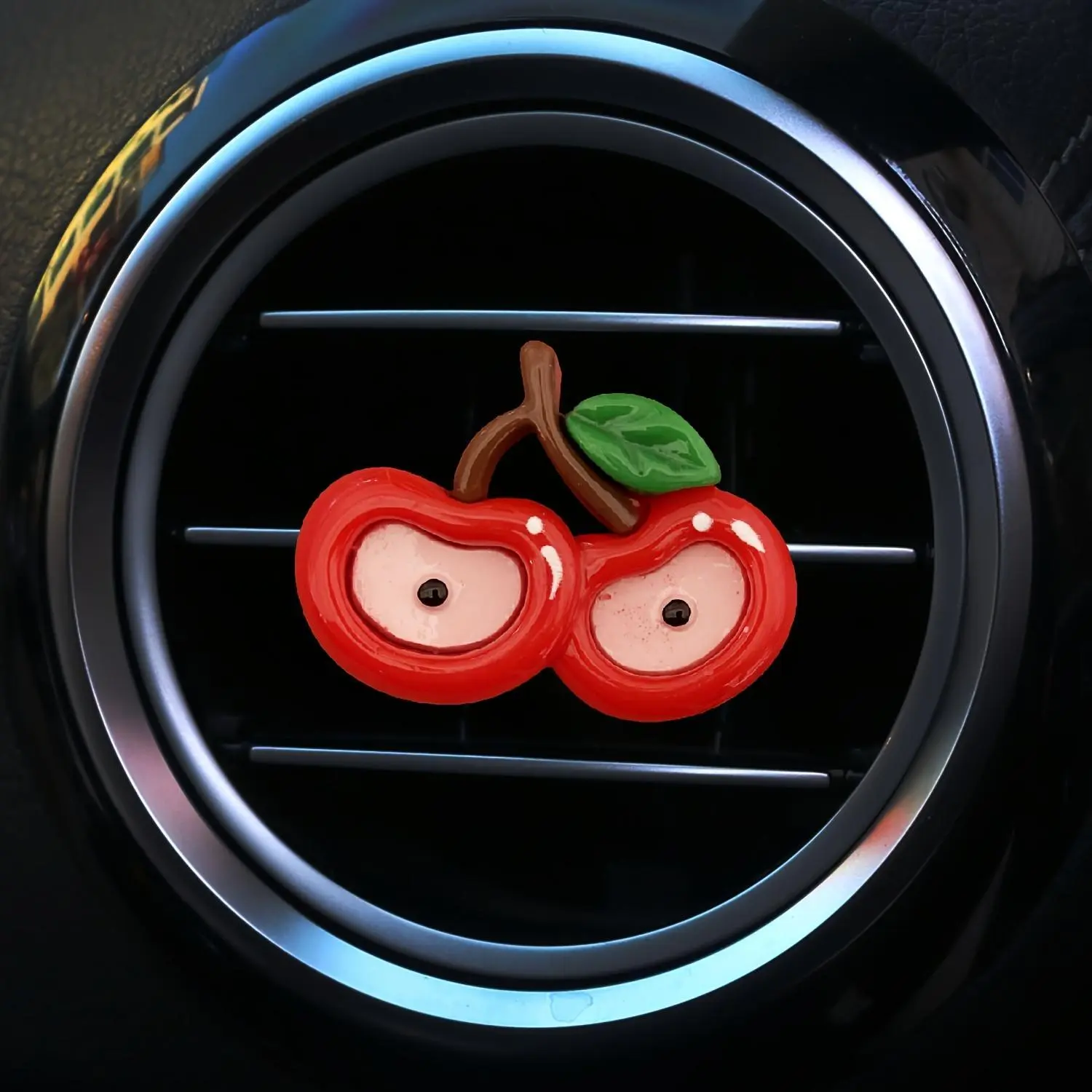 [Adorable Cherry Car Freshener] Adorable Cherry Fruit-Shaped Car Air Freshener Clip - Vent Clip for Women's Car Fragrance Diffuser