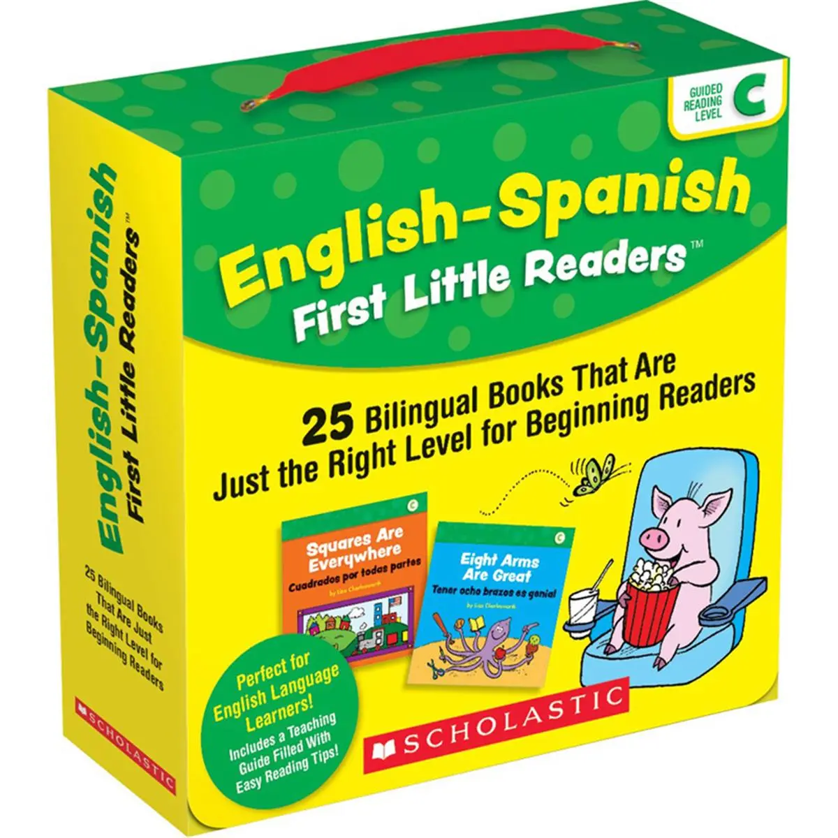 Scholastic Teaching Resources SC-866209 Beginning English-Spanish Reading Level C Books for Kids, Predictable Rhyming Readers with Illustrations
