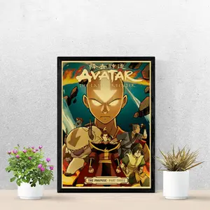 Avatar The Last Airbender Anime Poster, Aang Avatar State Manga Wall Art, Zuko Toph Appa Print, Anime Decor, Gift for Fans