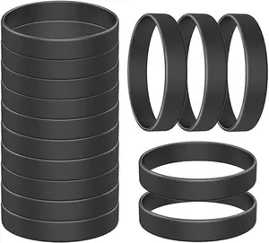 15 count  Wristbands, Solid Rubber Stretch Color Bracelets for Women Men Teen Gifts
