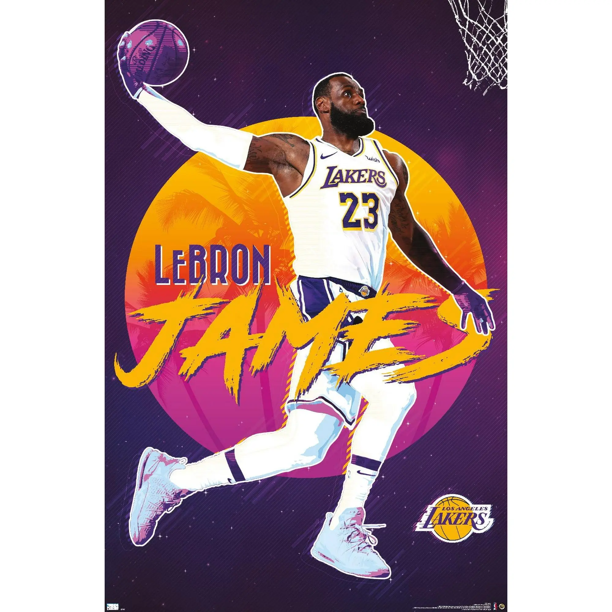 NBA Los Angeles Lakers - LeBron James 20 Wall Poster