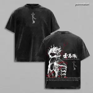 Eren Yeager AOT Attack On Titan Oversized Graphic Tee Heavyweight Acid Wash Cotton T Shirt Y2K Streetwear Survey Corps Gym Pump Cover Japanese Anime Manga Dark Aesthetic Grunge Tatakae Freedom Outfits Merch Perfect Fan Gift Unisex Vintage