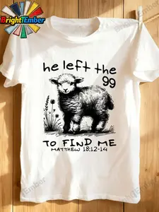 He Left That Ninety-Nine Christian T-Shirt| Funny Casual Men'S And Women'S Shirt with Crew Neck, Short Sleeve, And Slight Stretch Fabric, Perfect for All-Season