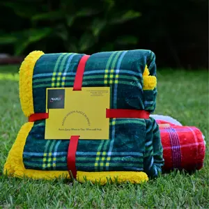 Naikit's Maasai Shuka Sherpa Fleece Blanket (50"x60")  #shukablanket #sherpafleecelove #winterwarmth