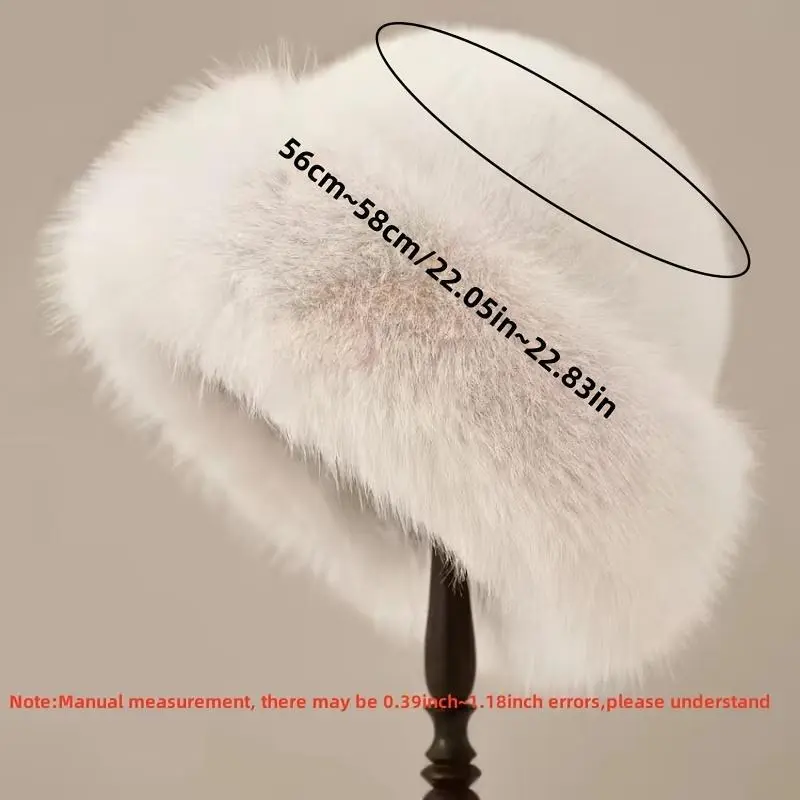 Women's Casual Cute Fluffy Fake Mink Hat - Insulation, Warmth, Thick Fleece Lining for Comfort, Winter Clothes Accessory, Fake Mink Hats, Cute Fluffy Hats