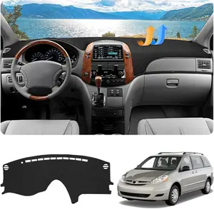 KUST Dash Cover for 2004-2010 Toyota Sienna, Dashboard Mat Accessories Dash Cover Sunshade Nonslip Mesh Protector No Glare Black