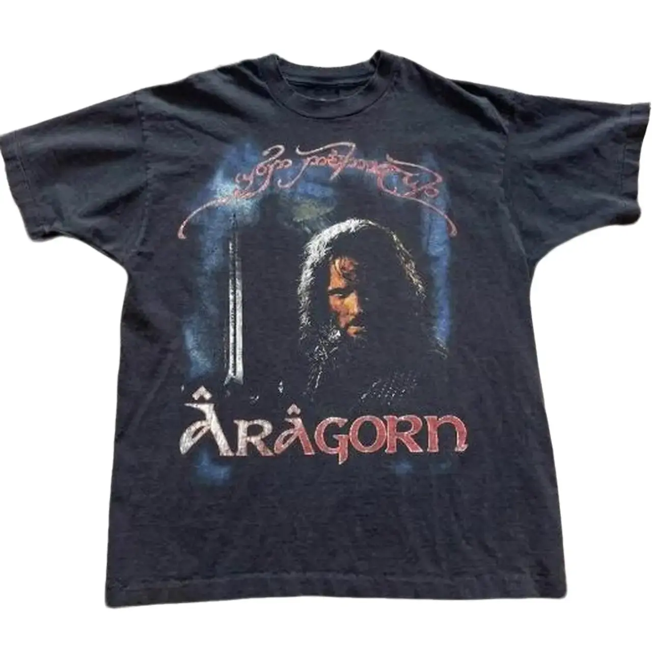 Aragorn The Lord of the Rings Graphic T-Shirt, Black Unisex Cotton Tee, Vintage Fantasy Movie Shirt, Retro Y2K LOTR Graphic T-Shirt, Fan Gift