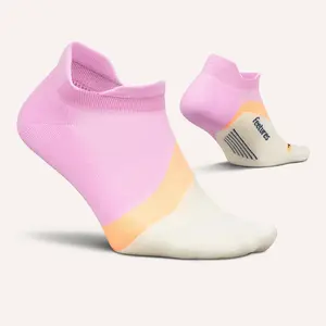 Feetures Elite Light Cushion No Show Tab - Pink Citrus