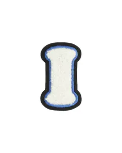 I White Chenille Varsity Letter Patch - Large