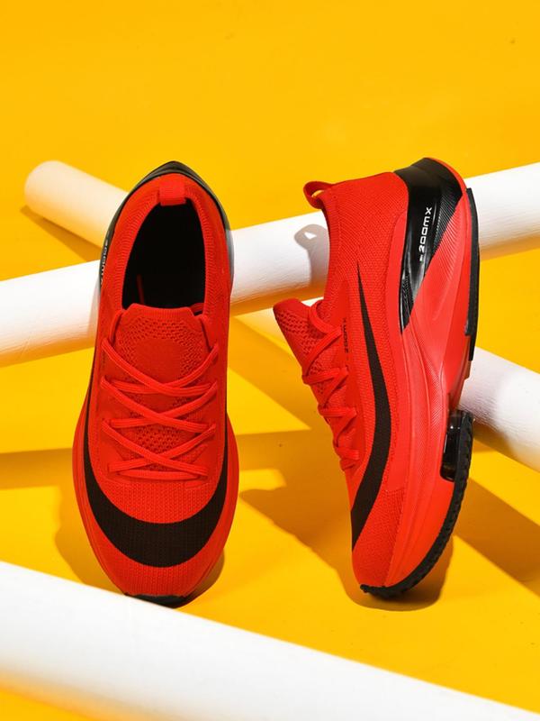 Unisex Letter & Striped Print Casual Breathable Sneakers, Air Sole Sneakers for Daily Wear, Versatile Athleisure Style, Fashionable Running Shoes Unisex Letter & Striped Print Casual Breathable Sneakers, Air Sole Sneakers for Daily Wear, Versatile Athleisure Style, Fashionable Running Shoes